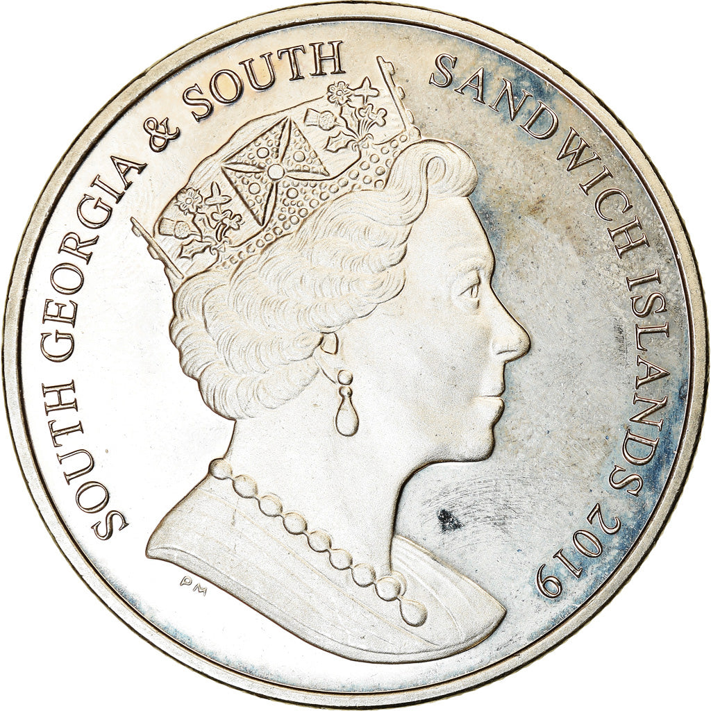 Moneda, Islas Georgias del Sur y Sandwich del Sur, 2 Pounds, 2019, Reine