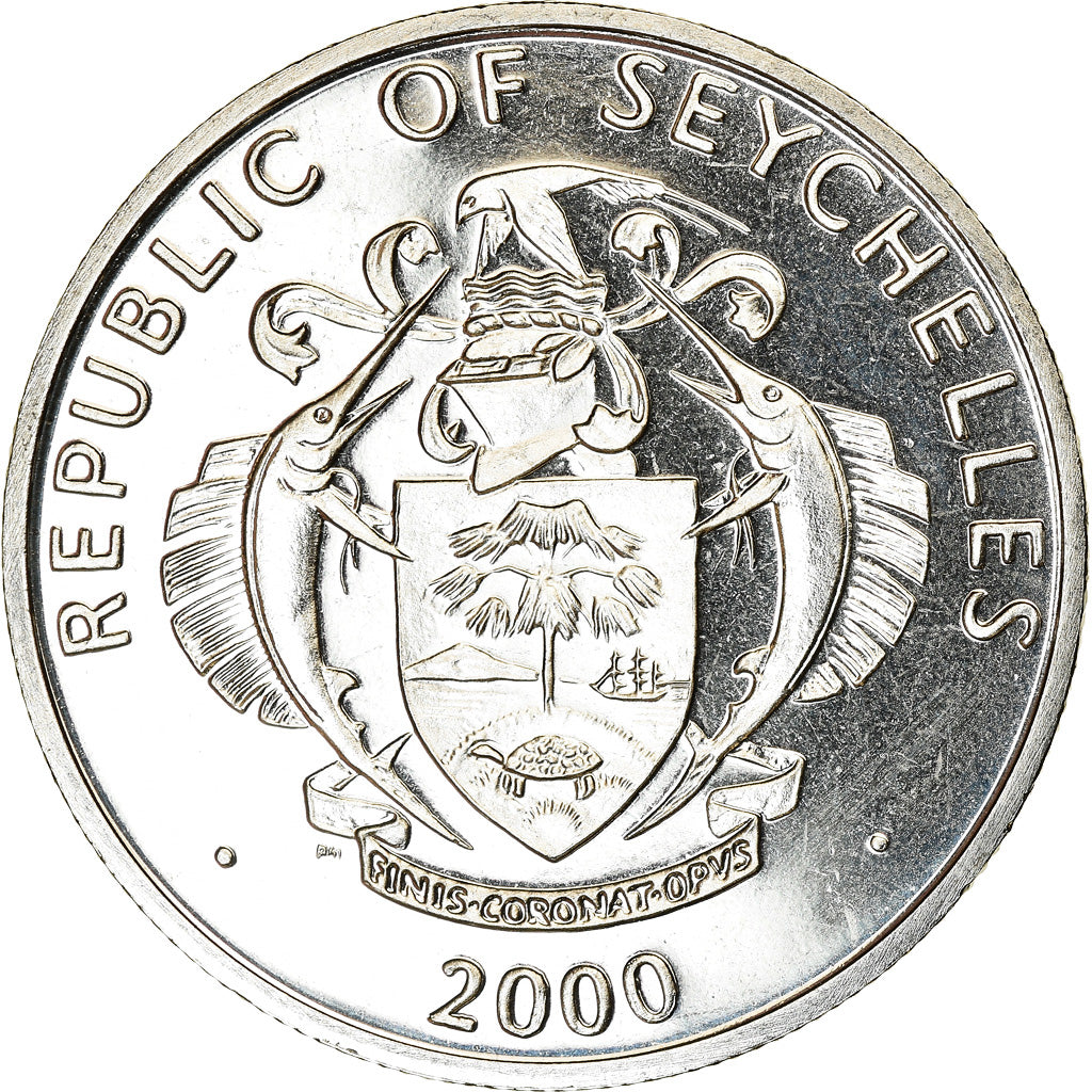 Coin, Seychelles, 5 Rupees, 2000, British Royal Mint, Millénaire, MS(63)