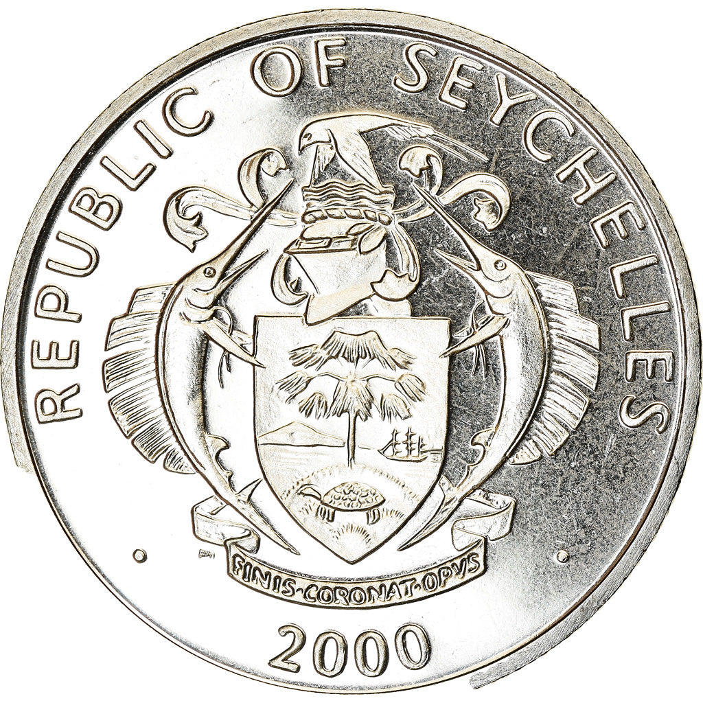 Coin, Seychelles, 5 Rupees, 2000, British Royal Mint, Millénaire, MS(63)
