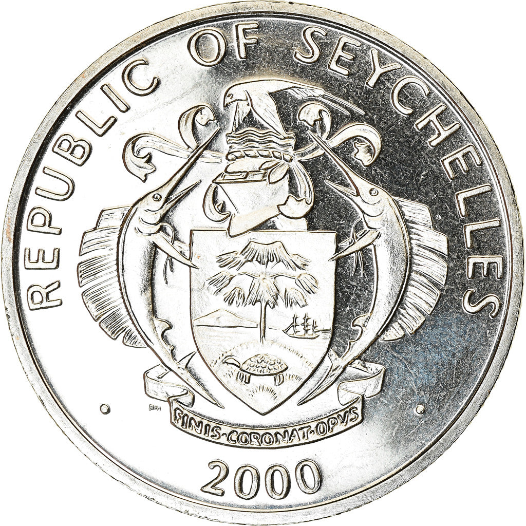 Coin, Seychelles, 5 Rupees, 2000, British Royal Mint, Millénaire, MS(63)