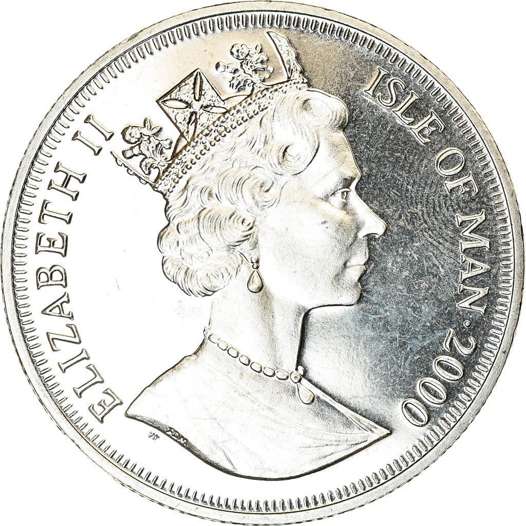 Moneda, Isla de Man, Crown, 2000, Pobjoy Mint, Francisco Pizarro, SC