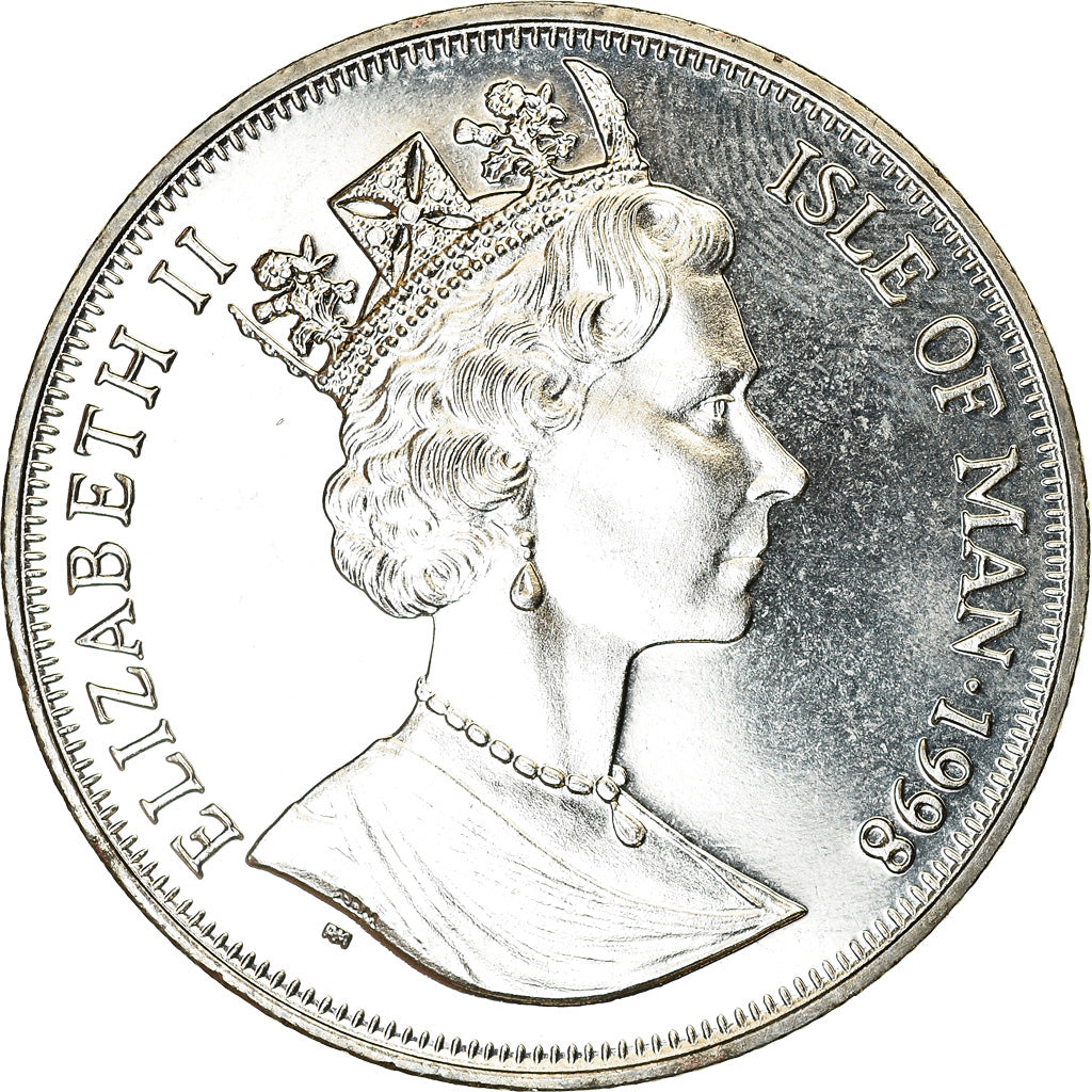 Moneda, Isla de Man, Crown, 1998, Pobjoy Mint, Vasco de Gama, SC, Cuproníquel