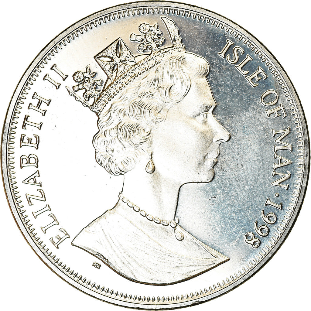 Coin, Isle of Man, Crown, 1998, Pobjoy Mint, Marco Polo, MS(63), Cupro-nickel