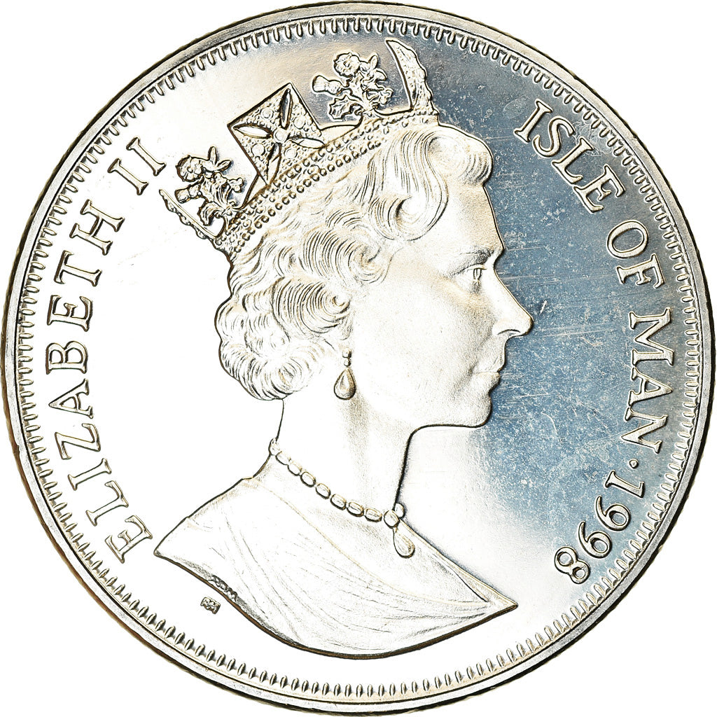 Coin, Isle of Man, Crown, 1998, Pobjoy Mint, Marco Polo, MS(63), Cupro-nickel