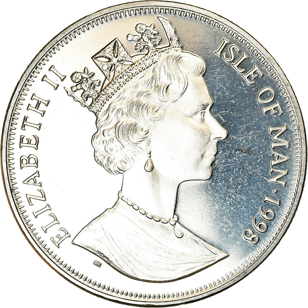 Coin, Isle of Man, Crown, 1998, Pobjoy Mint, Marco Polo, MS(63), Cupro-nickel