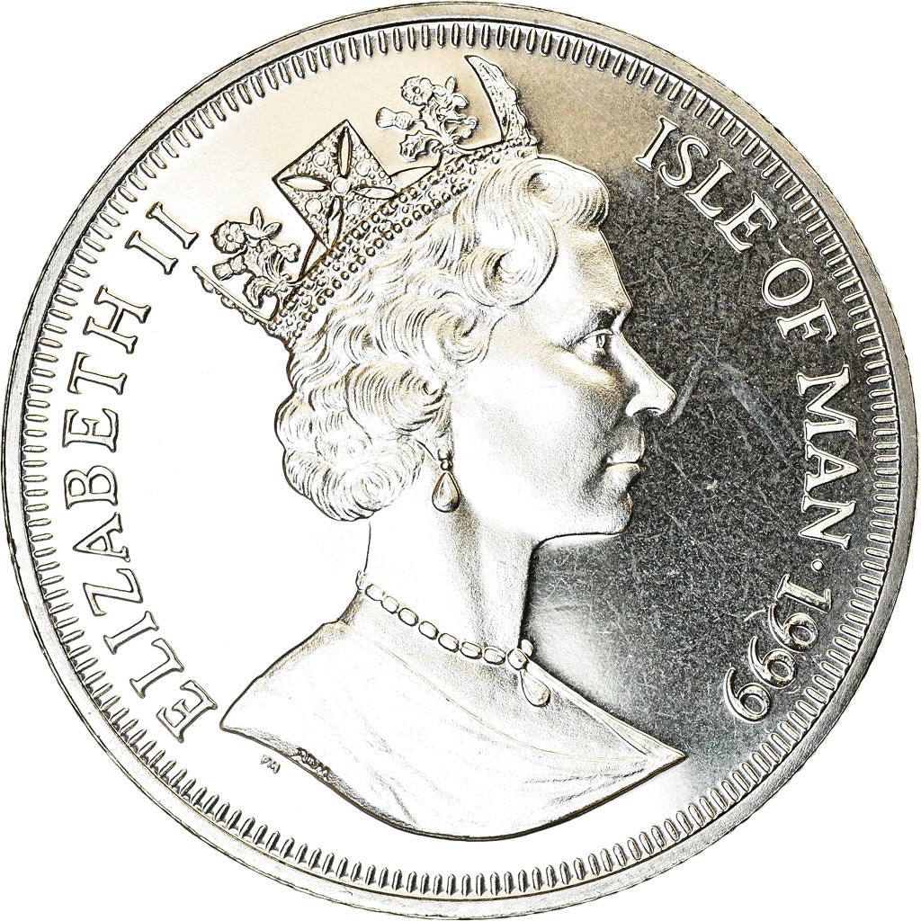 Coin, Isle of Man, Crown, 1999, Pobjoy Mint, Sir  Walter Raleigh, MS(63)