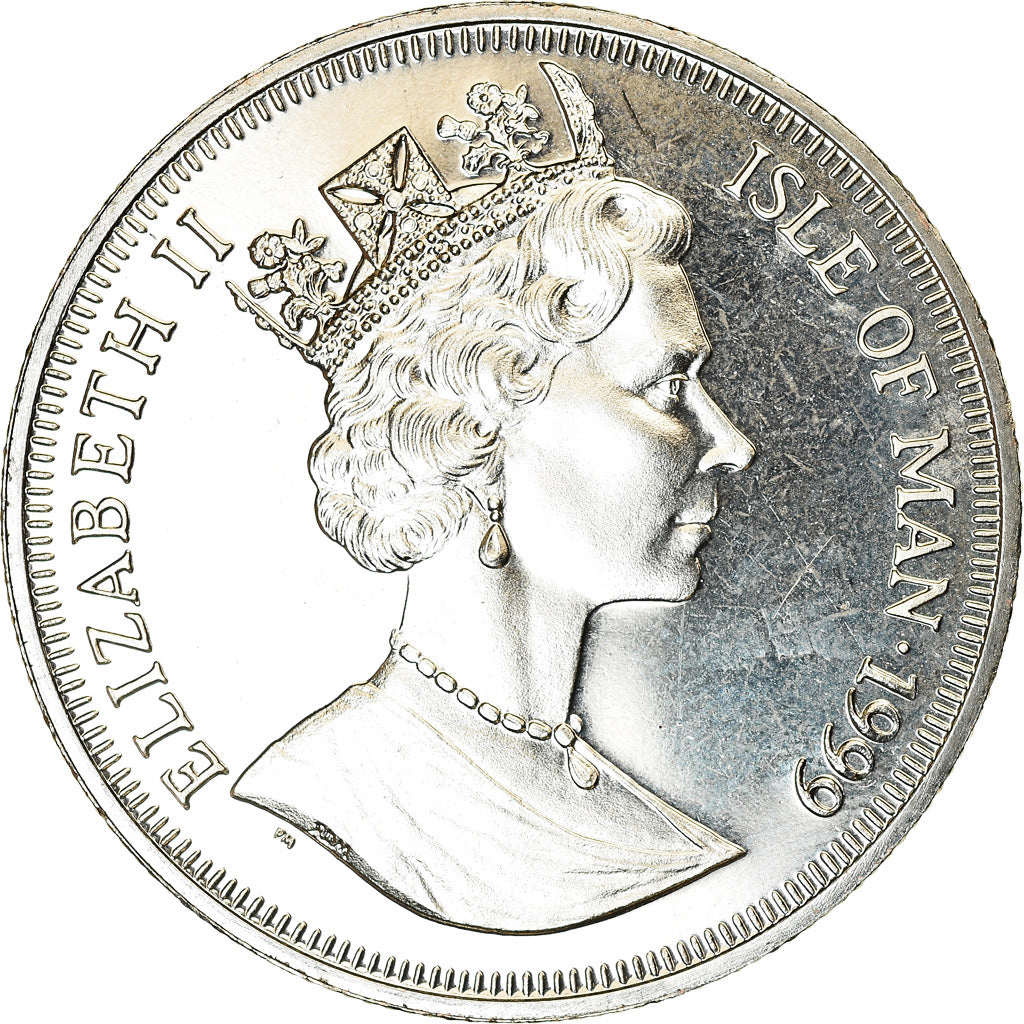 Coin, Isle of Man, Crown, 1999, Pobjoy Mint, Sir  Walter Raleigh, MS(63)