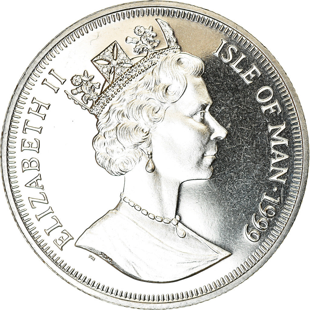 Coin, Isle of Man, Crown, 1999, Pobjoy Mint, Sir  Walter Raleigh, MS(63)