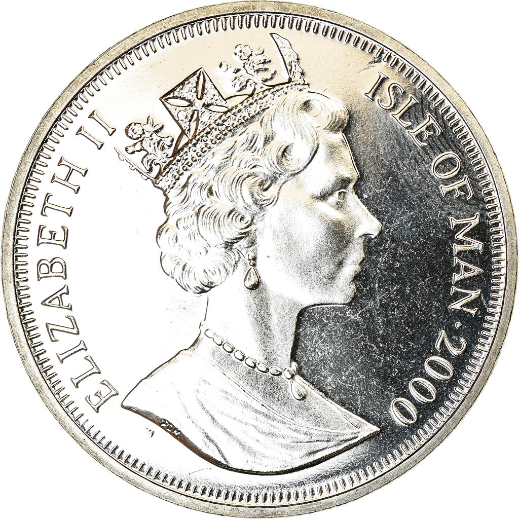 Coin, Isle of Man, Crown, 2000, Pobjoy Mint, Chute du mur de Berlin, MS(63)