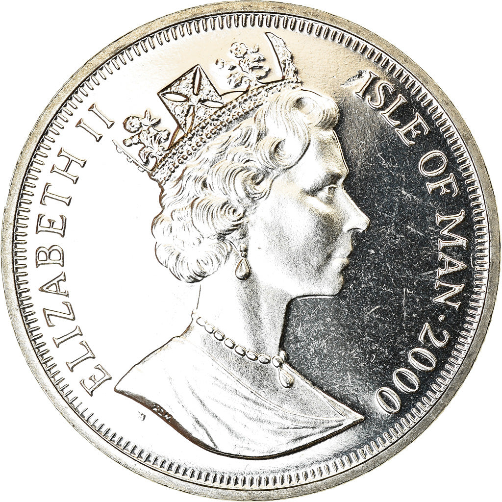 Coin, Isle of Man, Crown, 2000, Pobjoy Mint, Chute du mur de Berlin, MS(63)