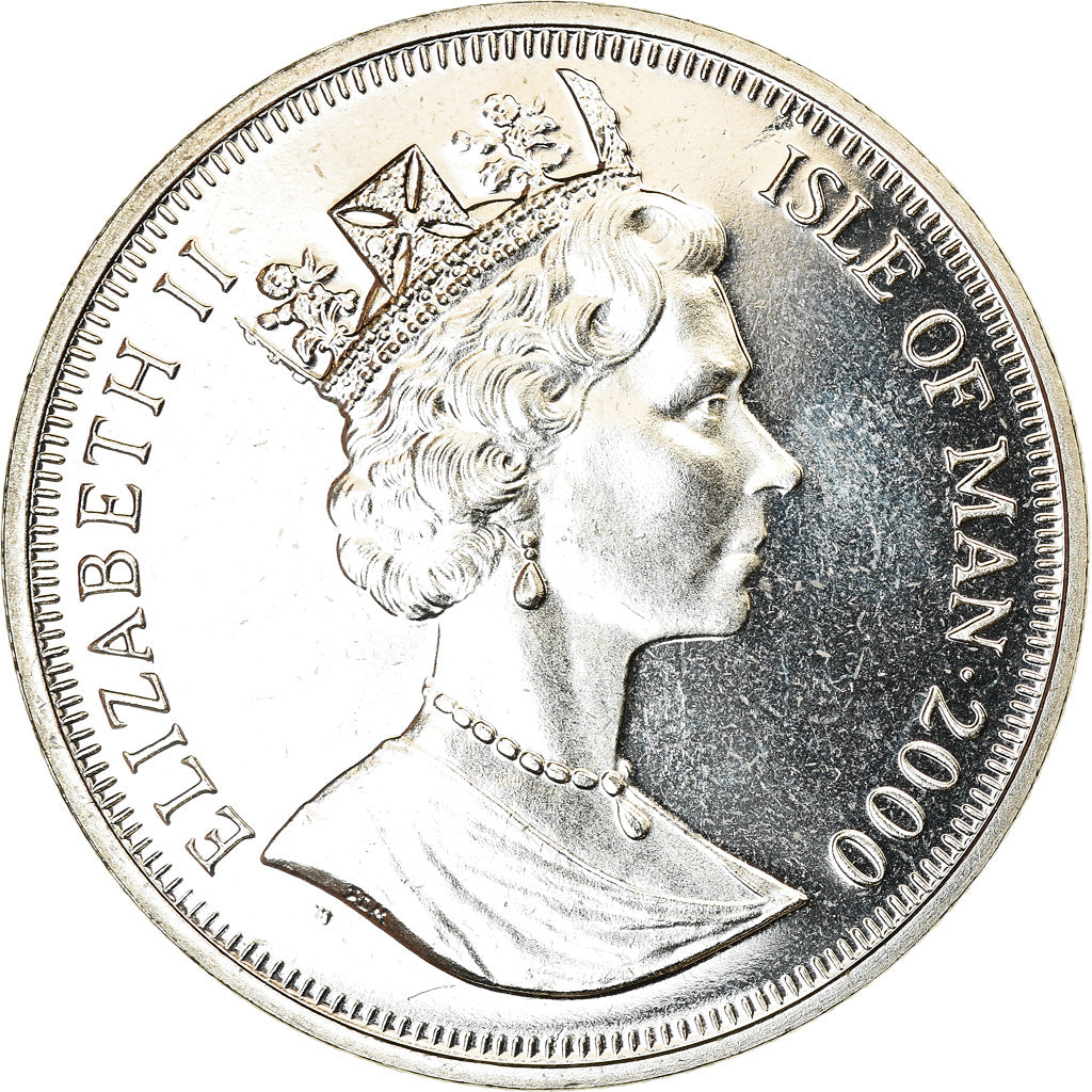 Coin, Isle of Man, Crown, 2000, Pobjoy Mint, Chute du mur de Berlin, MS(63)