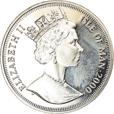 Coin, Isle of Man, Crown, 2000, Pobjoy Mint, Millénaire - Station spatiale