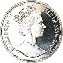 Coin, Isle of Man, Crown, 2000, Pobjoy Mint, Millénaire - Station spatiale