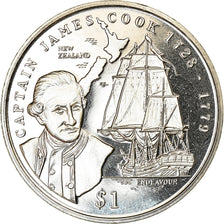 Coin, Liberia, Dollar, 1999, Capitaine James Cook, MS(63), Cupro-nickel
