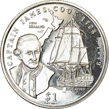 Coin, Liberia, Dollar, 1999, Capitaine James Cook, MS(63), Cupro-nickel