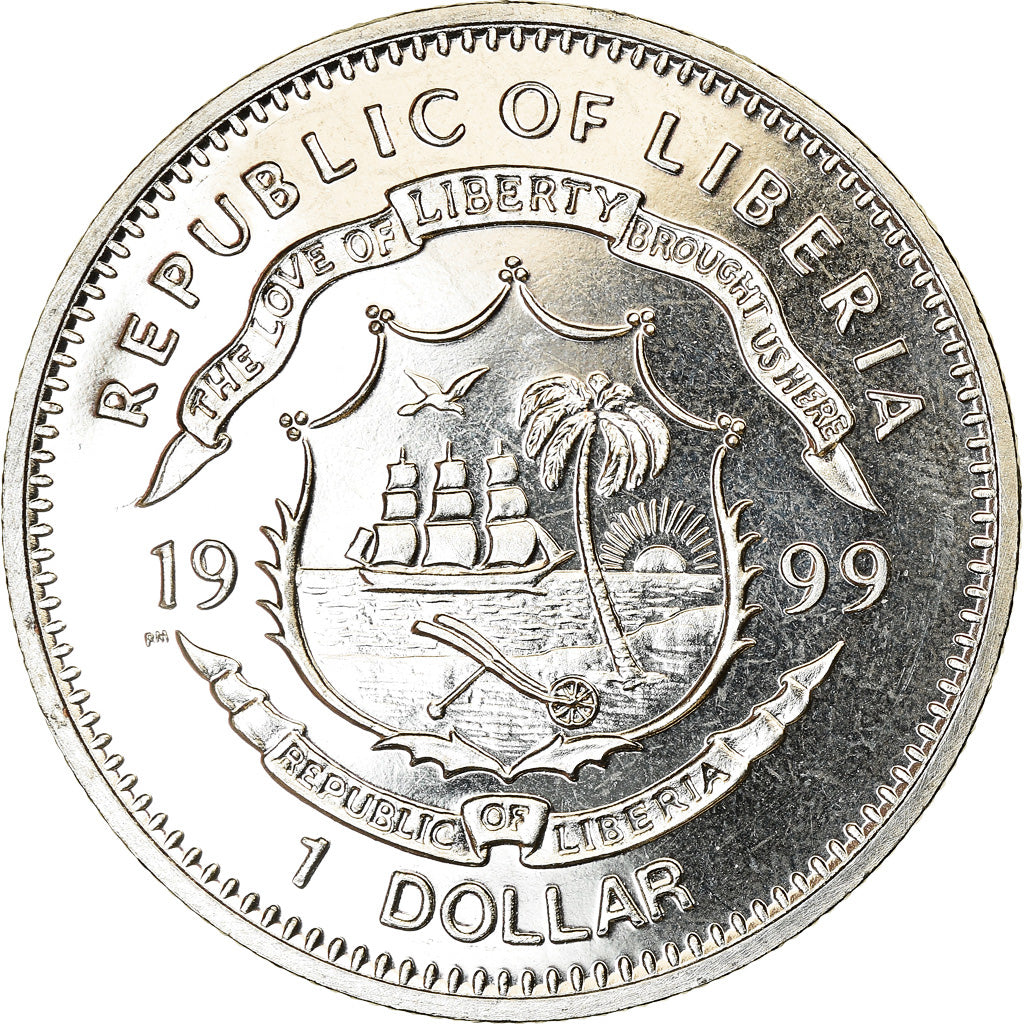 Münze, Liberia, Dollar, 1999, Dragons, UNZ, Cupro-nickel