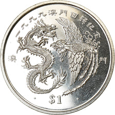Coin, Liberia, Dollar, 1999, Dragons, MS(63), Cupro-nickel