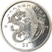 Coin, Liberia, Dollar, 1999, Dragons, MS(63), Cupro-nickel