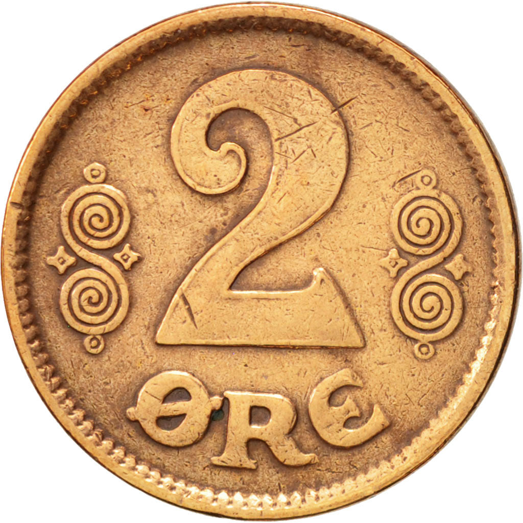 Denmark, Christian X, 2 Öre, 1920, Copenhagen, AU(50-53), Bronze, KM:813.2