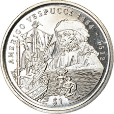 Coin, Sierra Leone, Dollar, 1999, British Royal Mint, Amerigo Vespucci, MS(63)