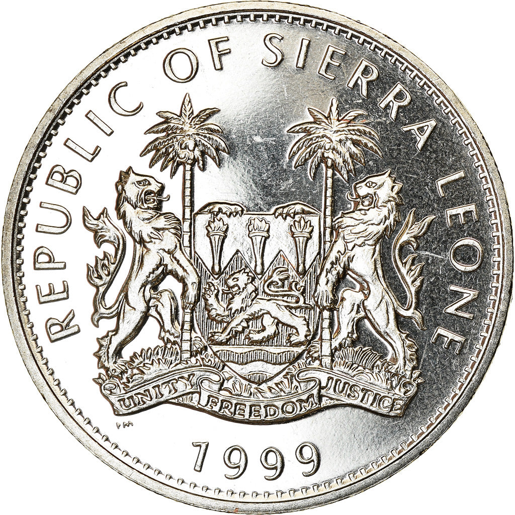 Coin, Sierra Leone, Dollar, 1999, British Royal Mint, Amerigo Vespucci, MS(63)