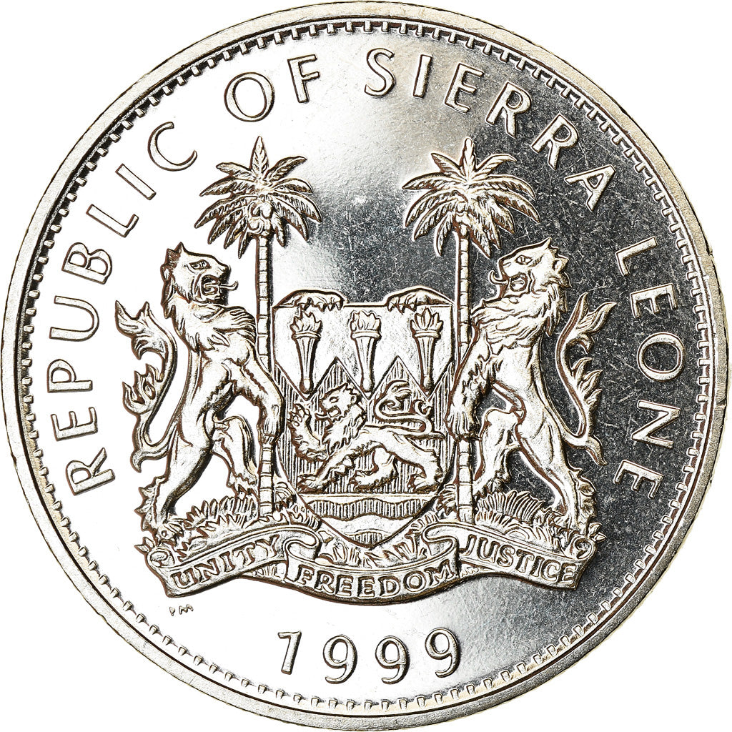 Coin, Sierra Leone, Dollar, 1999, British Royal Mint, Amerigo Vespucci, MS(63)