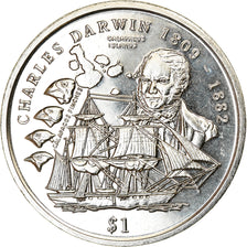 Coin, Sierra Leone, Dollar, 1999, British Royal Mint, Charles Darwin, MS(63)