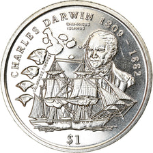 Coin, Sierra Leone, Dollar, 1999, British Royal Mint, Charles Darwin, MS(63)