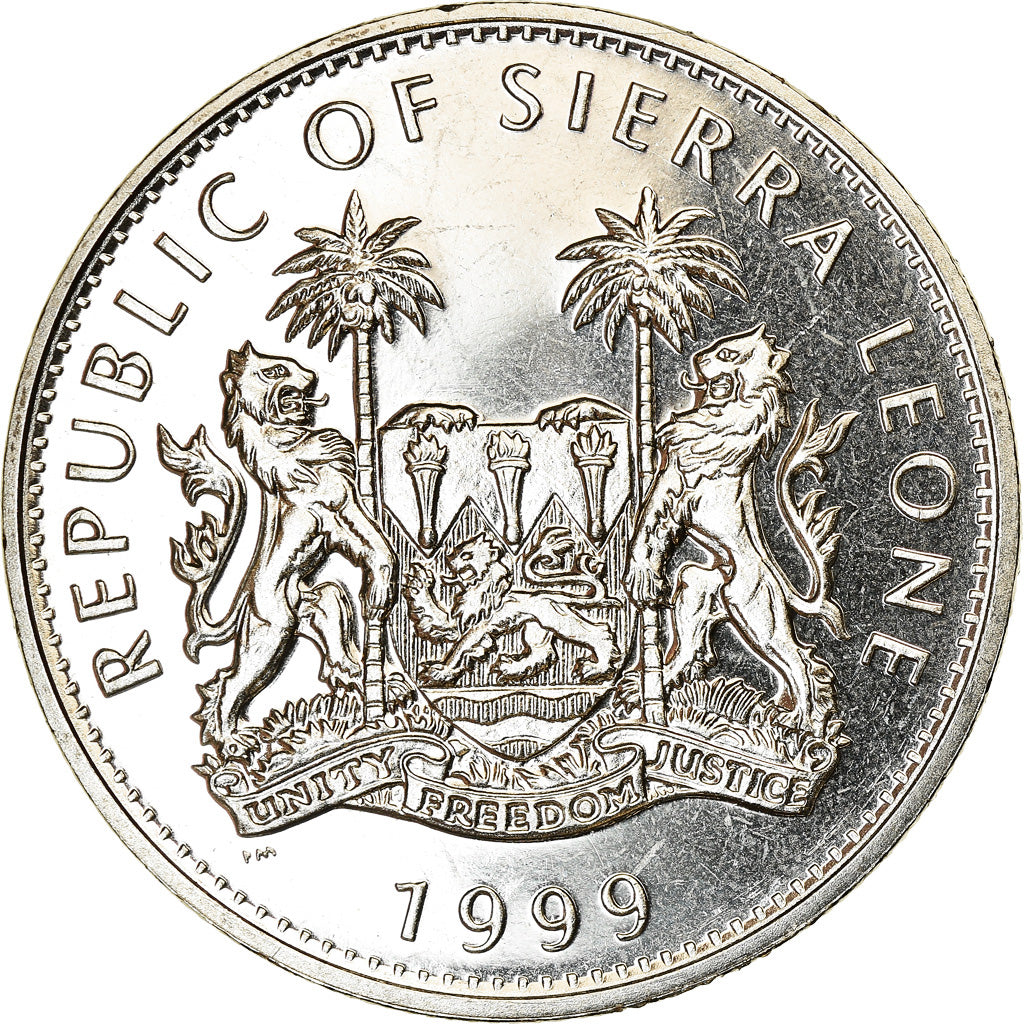Coin, Sierra Leone, Dollar, 1999, British Royal Mint, Charles Darwin, MS(63)