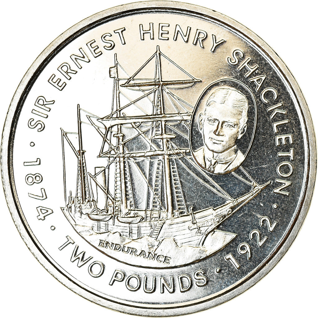 Munten, Falkland Eilanden, 2 Pounds, 1999, Sir Ernest Henry Shackleton, UNC-