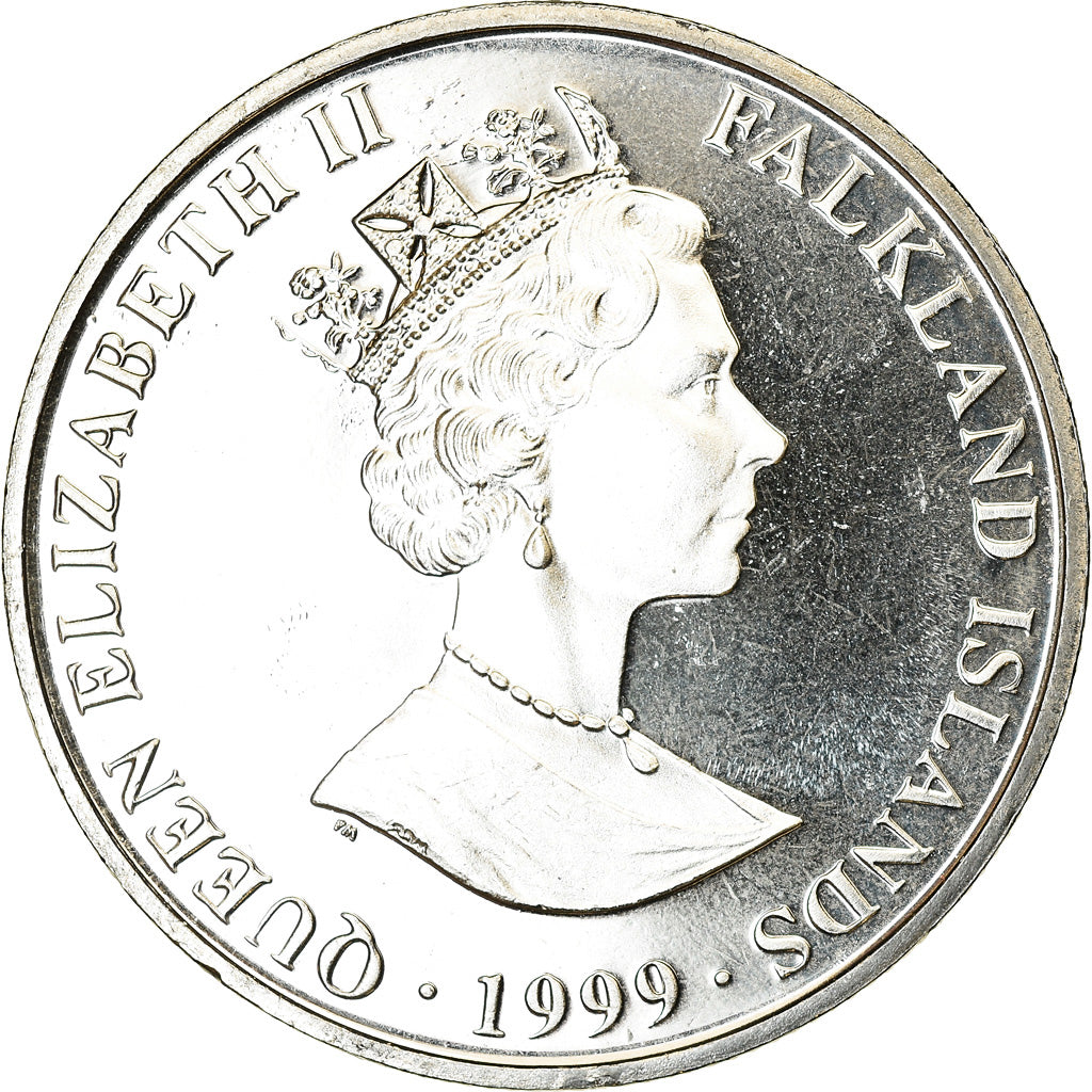Coin, Falkland Islands, 2 Pounds, 1999, Sir Ernest Henry Shackleton, MS(63)