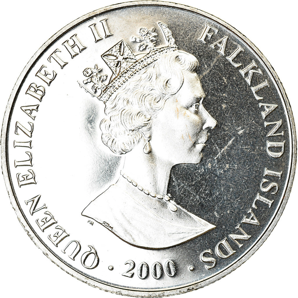 Coin, Falkland Islands, 2 Pounds, 2000, Ruée vers l'or - Vicar of Bray, MS(63)