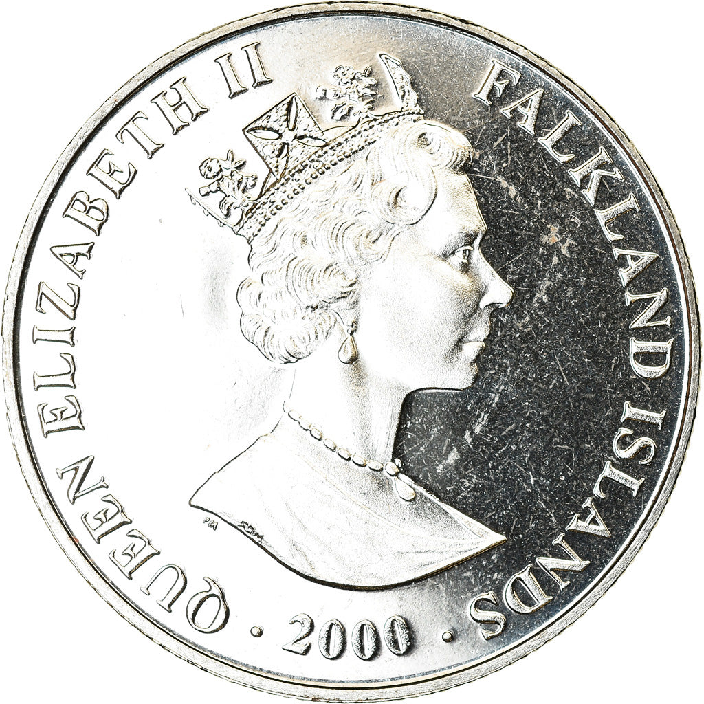 Coin, Falkland Islands, 2 Pounds, 2000, Ruée vers l'or - Vicar of Bray, MS(63)
