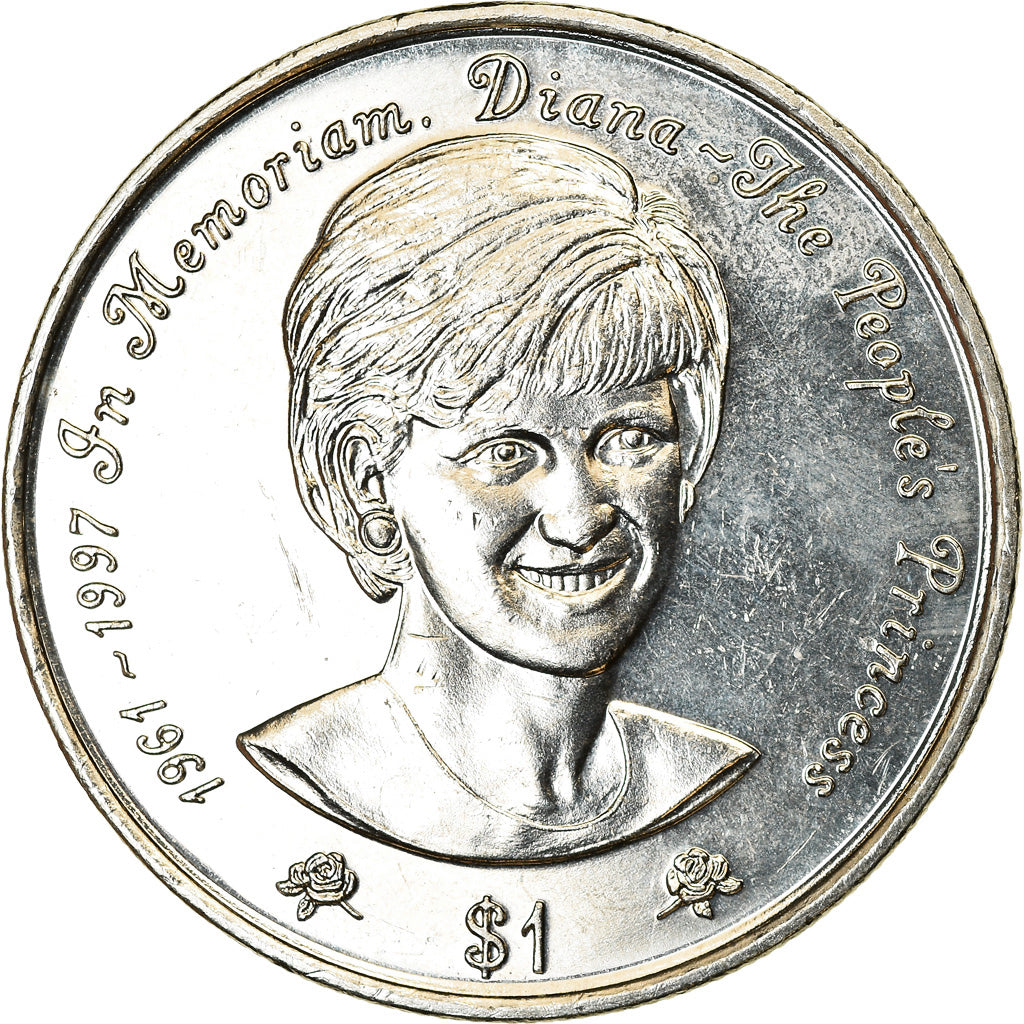 Coin, Niue, Dollar, 1997, Diana - Princesse du peuple, MS(63), Cupro-nickel