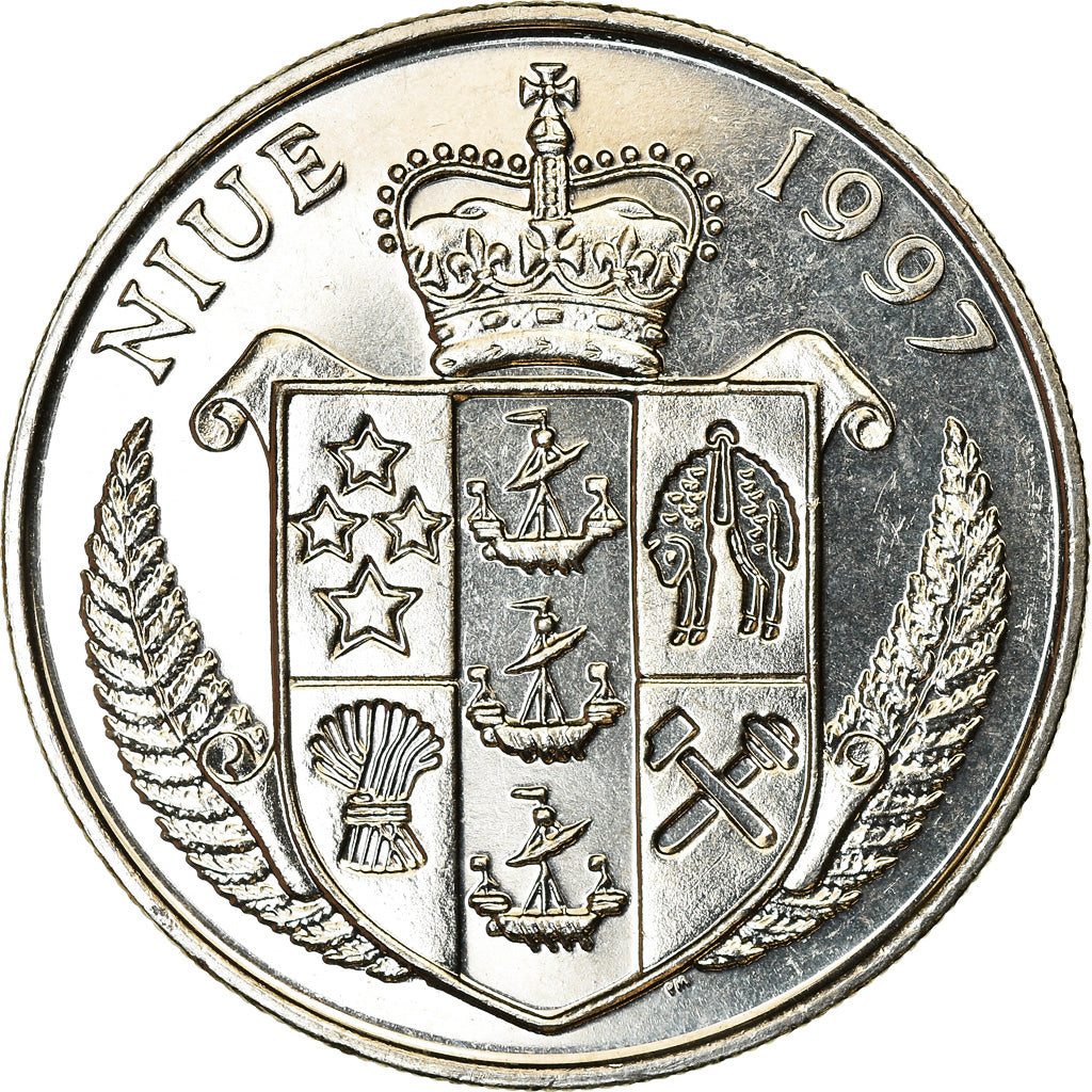 Coin, Niue, Dollar, 1997, Diana - Princesse du peuple, MS(63), Cupro-nickel