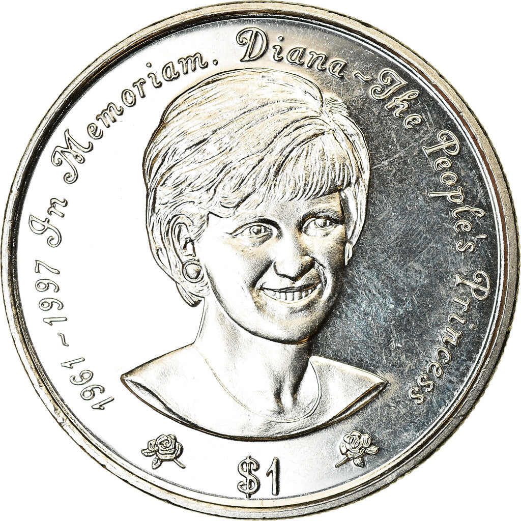 Coin, Niue, Dollar, 1997, Diana - Princesse du peuple, MS(63), Cupro-nickel