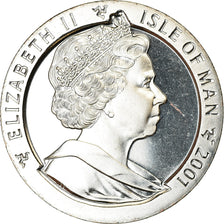 Moeda, Ilha de Man, Crown, 2001, Pobjoy Mint, Année du Serpent, MS(63)