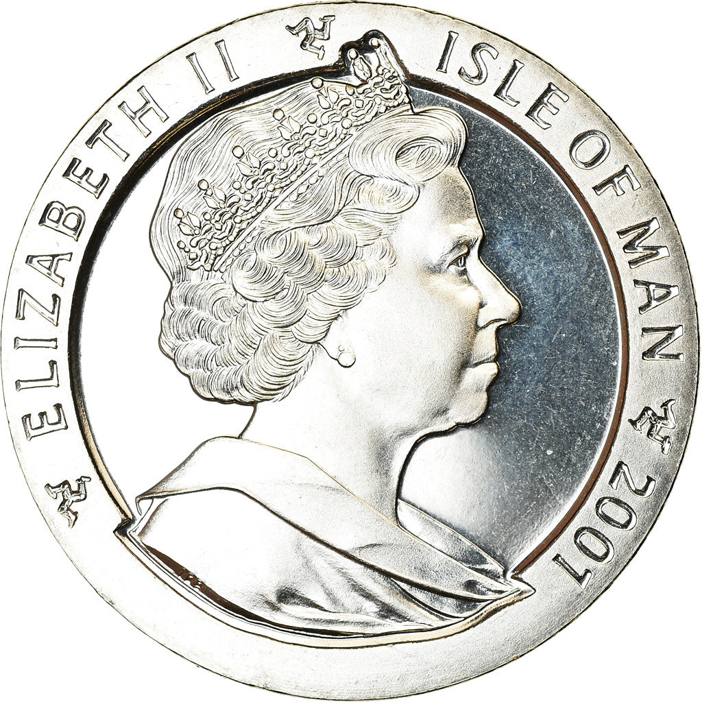 Moneta, Wyspa Man, Crown, 2001, Pobjoy Mint, Année du Serpent, MS(63)