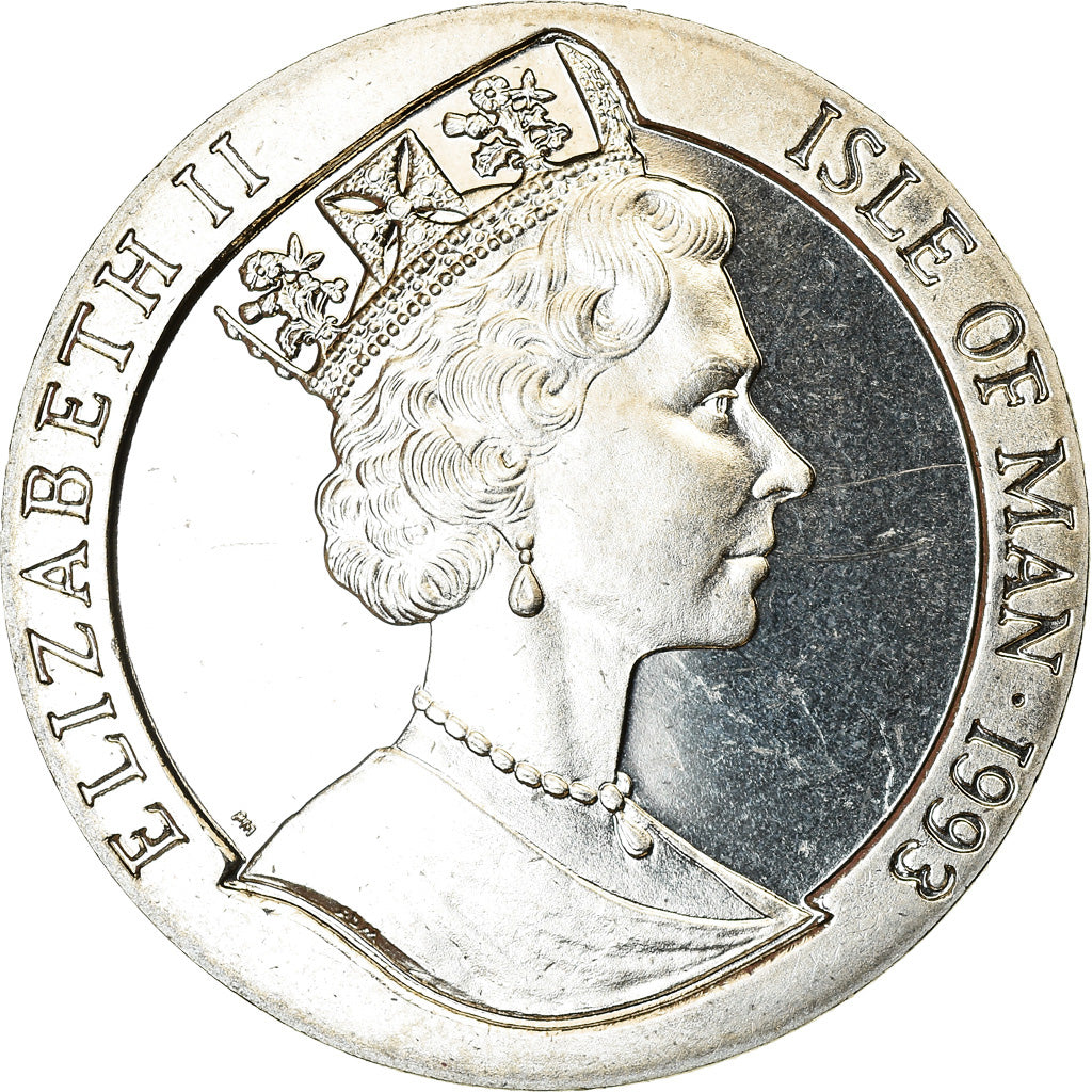 Münze, Isle of Man, Crown, 1993, Pobjoy Mint, Année du Coq, UNZ, Cupro-nickel