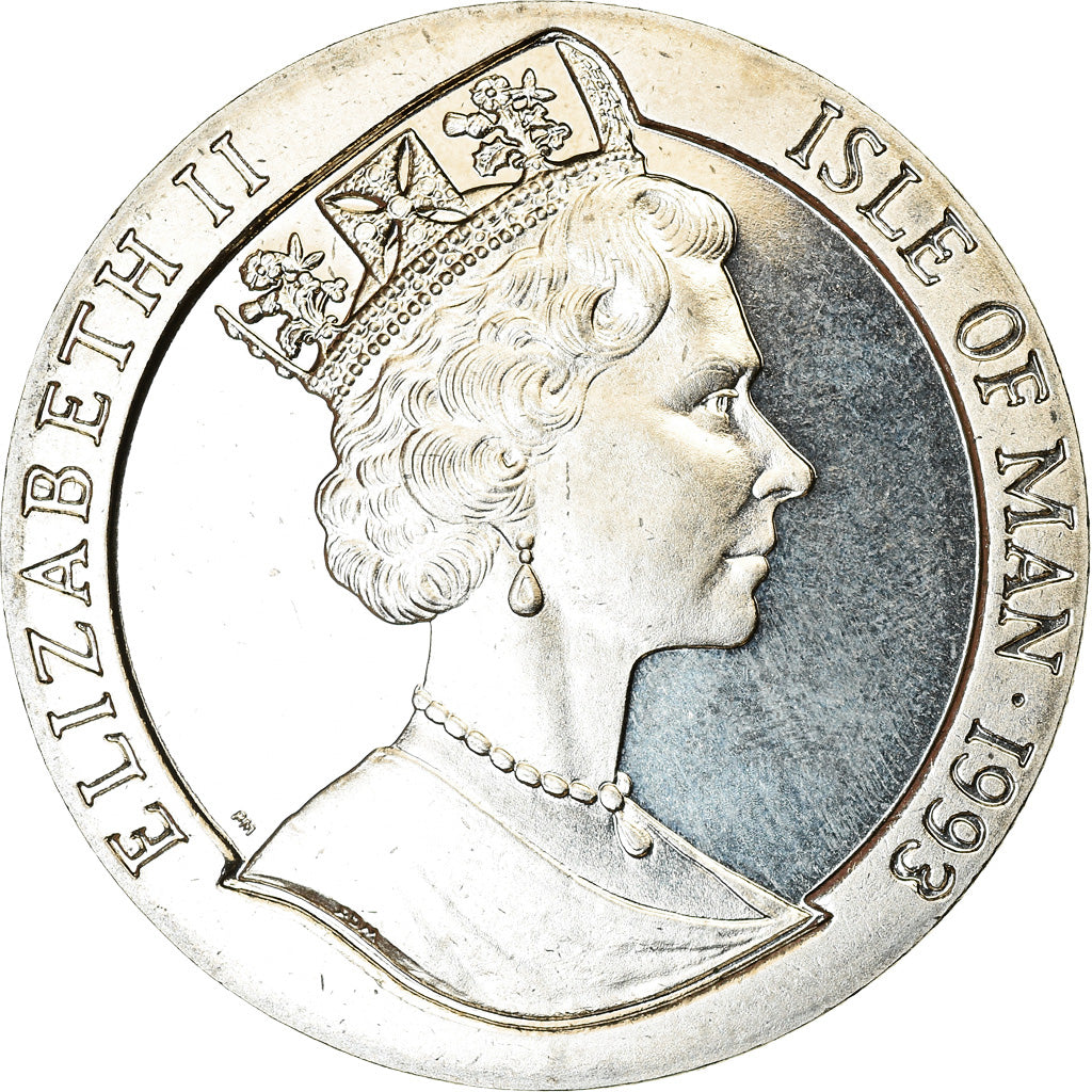 Monnaie, Isle of Man, Crown, 1993, Pobjoy Mint, Année du Coq, SPL, Cupro-nickel