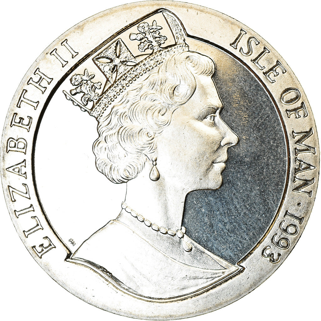 Monnaie, Isle of Man, Crown, 1993, Pobjoy Mint, Année du Coq, SPL, Cupro-nickel