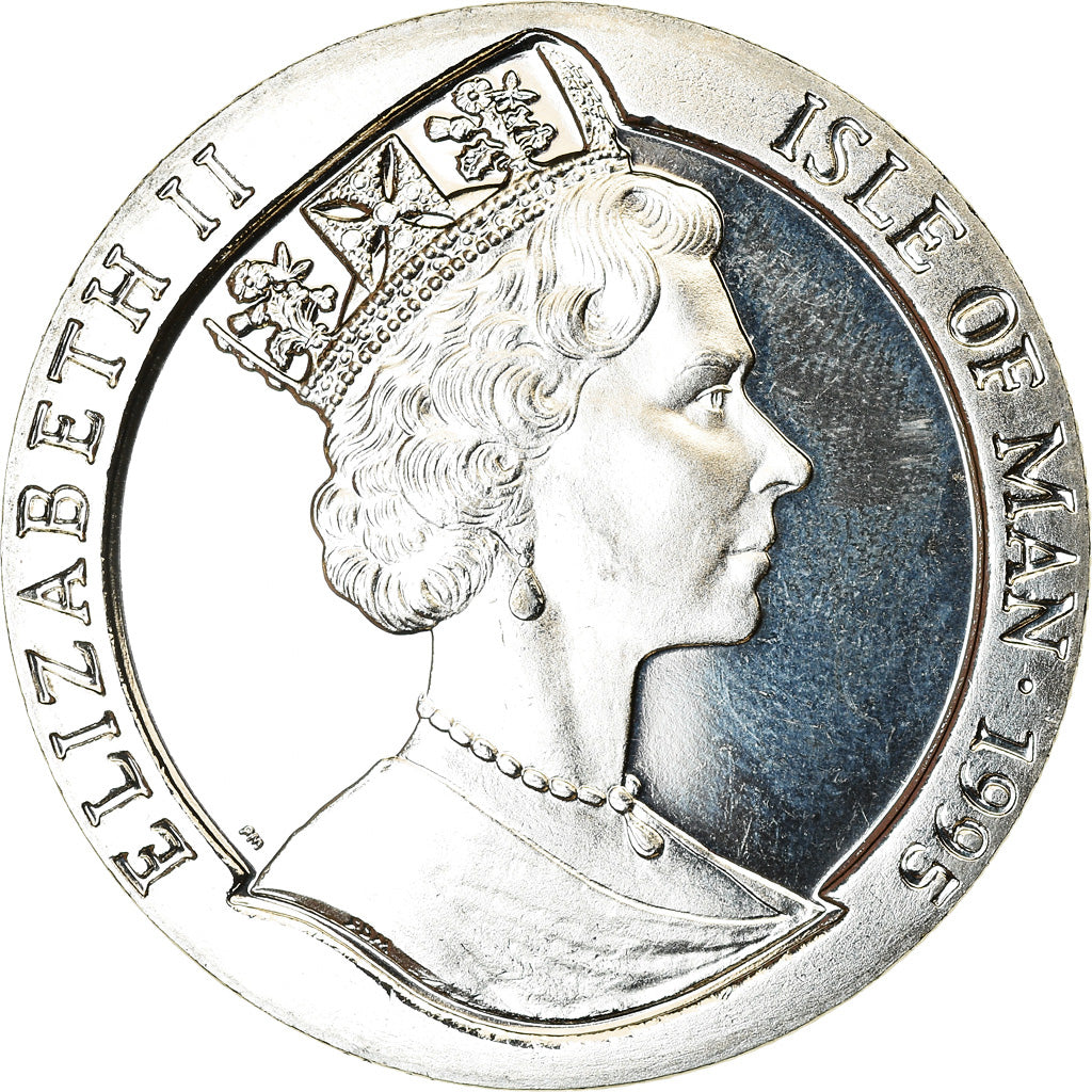 Coin, Isle of Man, Crown, 1995, Pobjoy Mint, Année du Cochon, MS(63)