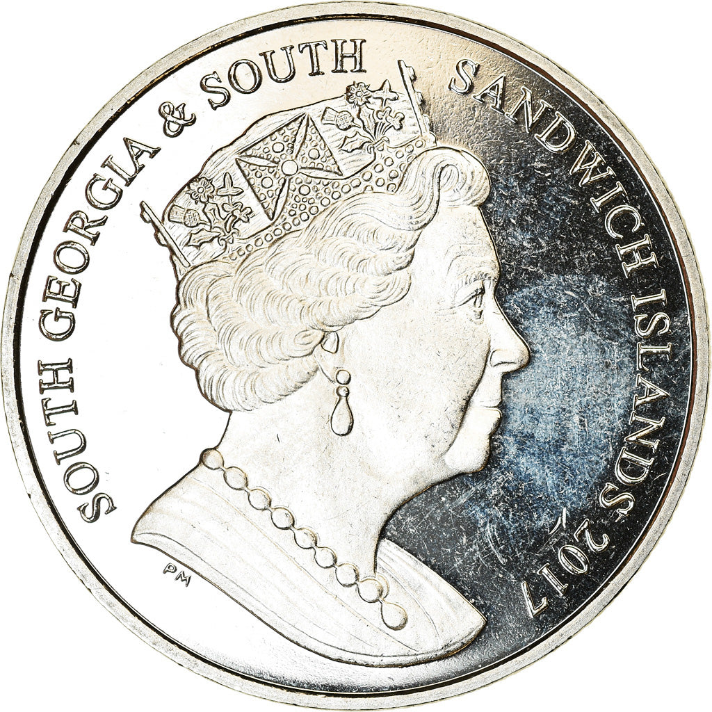 Coin, South Georgia and the South Sandwich Islands, 2 Pounds, 2017, Eléphants