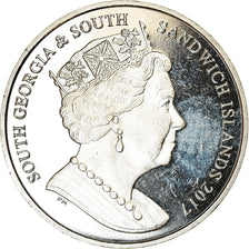 Coin, South Georgia and the South Sandwich Islands, 2 Pounds, 2017, Eléphants