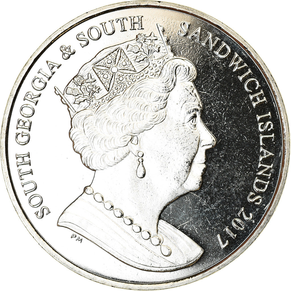 Coin, South Georgia and the South Sandwich Islands, 2 Pounds, 2017, Eléphants