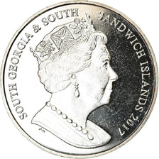 Coin, South Georgia and the South Sandwich Islands, 2 Pounds, 2017, Eléphants