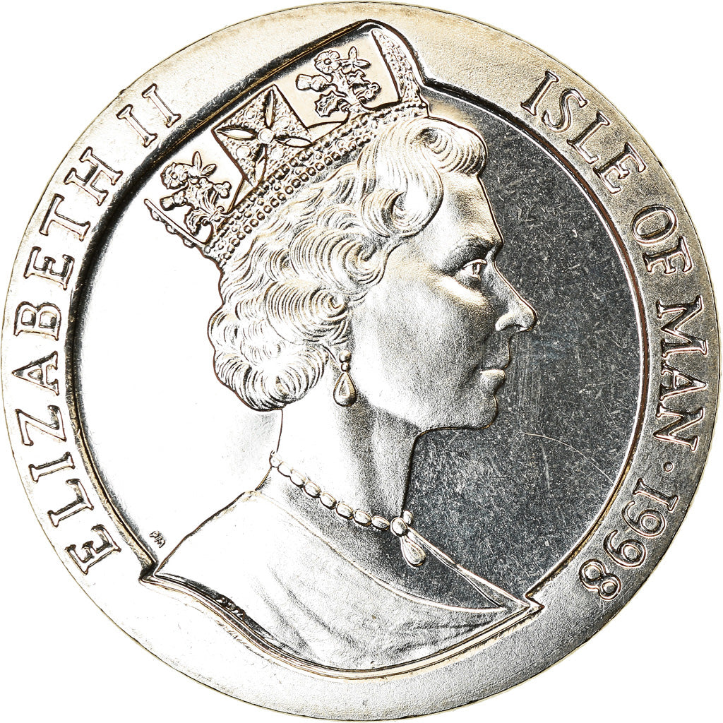 Coin, Isle of Man, Crown, 1998, Pobjoy Mint, Année du Tigre, MS(63)