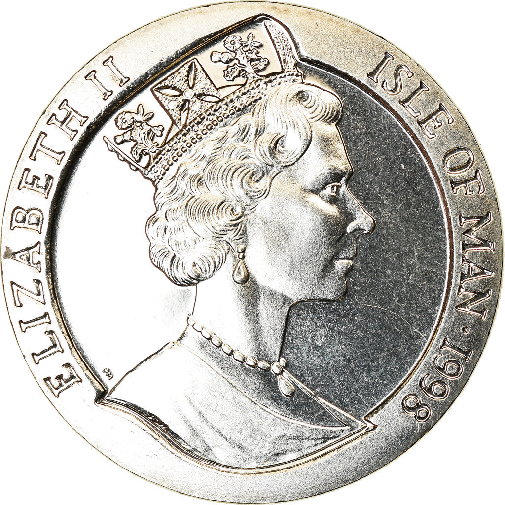 Coin, Isle of Man, Crown, 1998, Pobjoy Mint, Année du Tigre, MS(63)