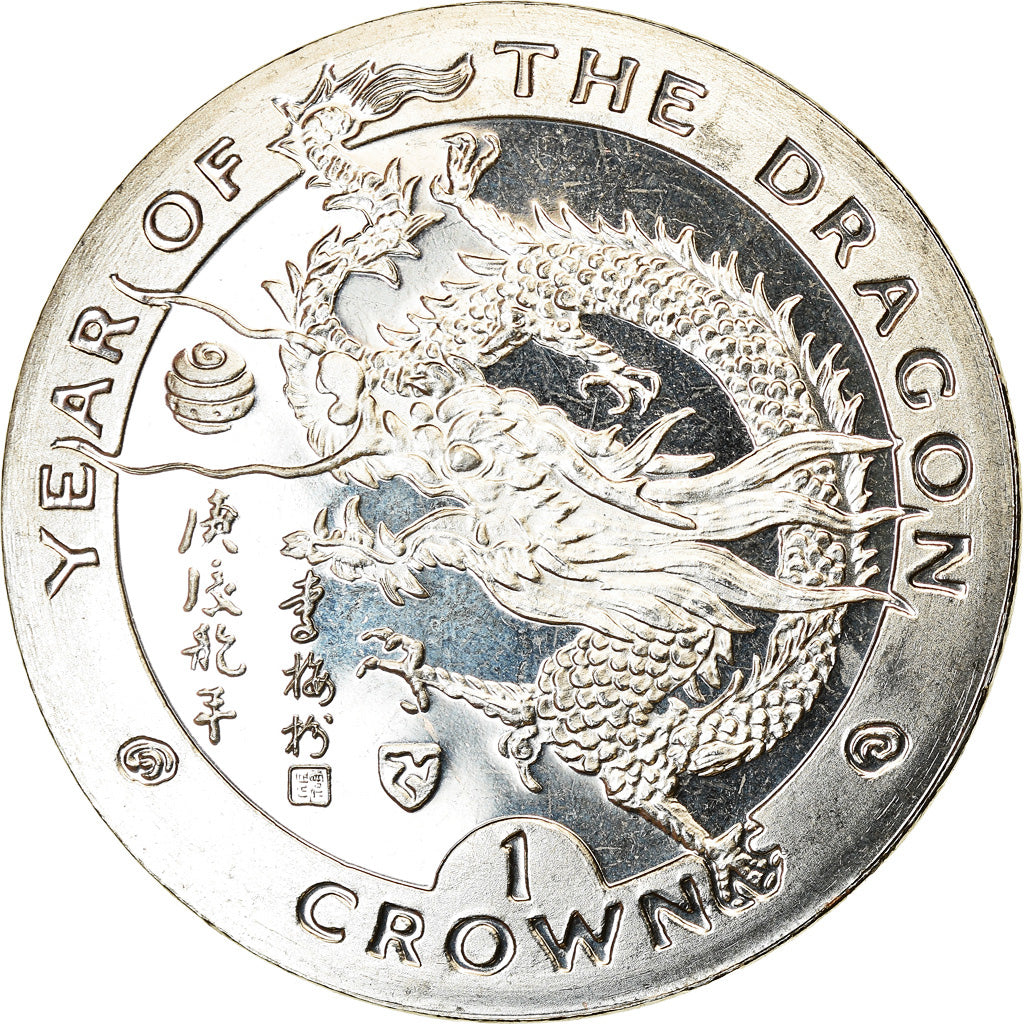 Coin, Isle of Man, Crown, 2000, Pobjoy Mint, Année du Dragon, MS(63)