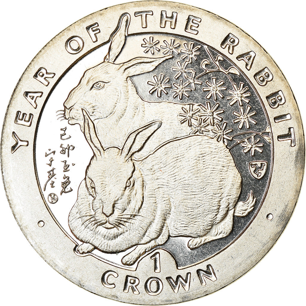 Coin, Isle of Man, Crown, 1999, Pobjoy Mint, Année du Lièvre, MS(63)